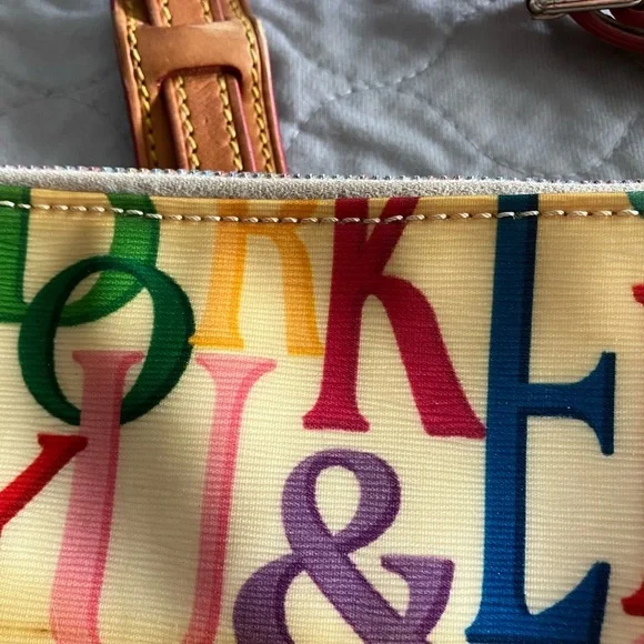 DOONEY & BOURKE Vintage Letter Carrier Crossbody. 8.5”x9”. Rainbow zippers. - Picture 10 of 12